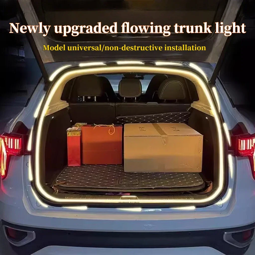 

Car trunk flow welcome light universal flow lighting LED with interior ambient lighting accessories modification