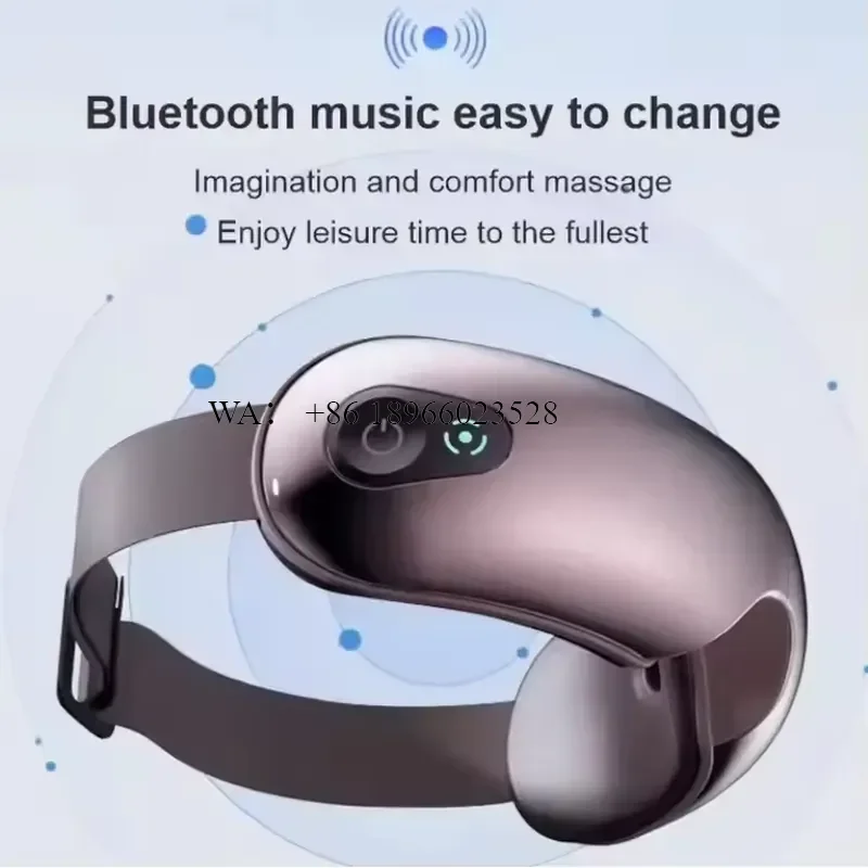 WMWMNU for LJ Custom Logo Smart 3D Heated Music Vibration Health Equipment Relax Eye Care Massager With Heat