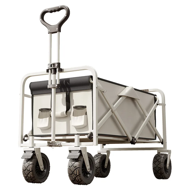 Camper cart outdoor folding cart camping trailer portable light cart