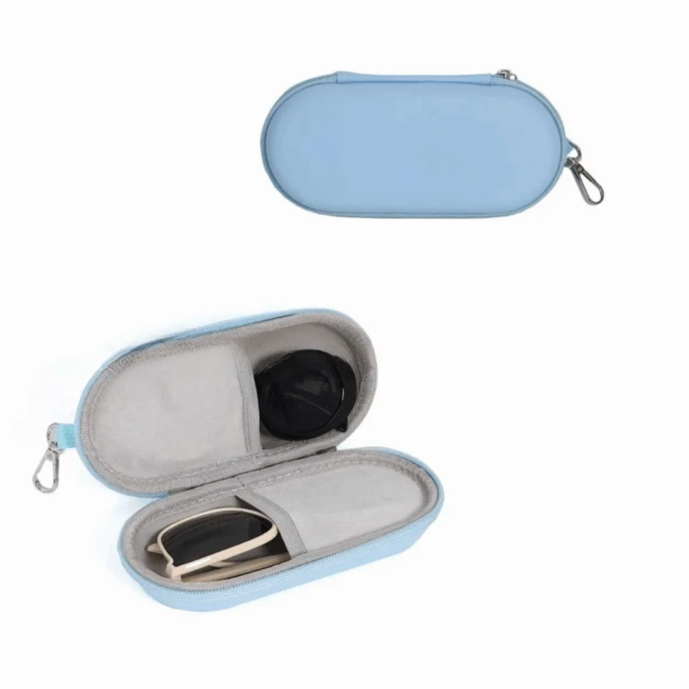 Simple PU Glasses Storage Bag Hard Shell Dual Eyeglasses Case Large Capacity Lightweight Sunglasses Cover Outdoor