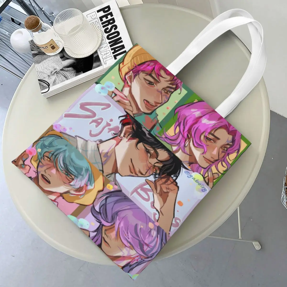 kpop-demon-hunters-anime-shopper-bolsa-bolsas-vintage-de-pano-sacola-ao-ar-livre-feminina-estampada-bolsa-de-praia