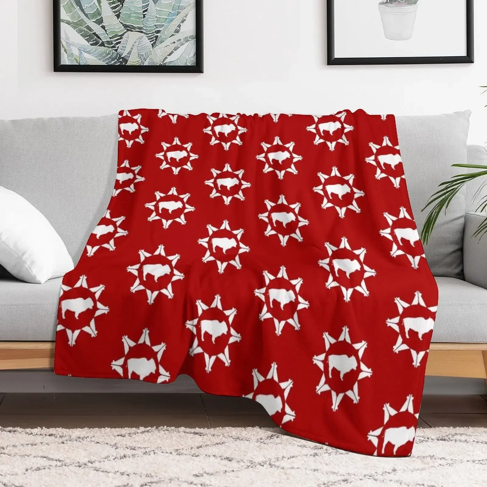 

Oglala Lakota Sioux Throw Blanket Large Flannel Fabric Blankets Loose halloween Blankets
