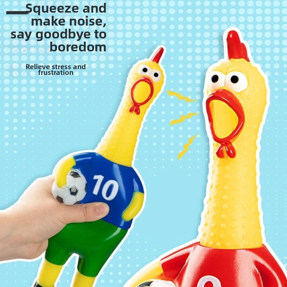 New Soccer Style Screaming Chicken Dog Stress Squeaky Pet Chew Durable Screaming Chicken Pinch