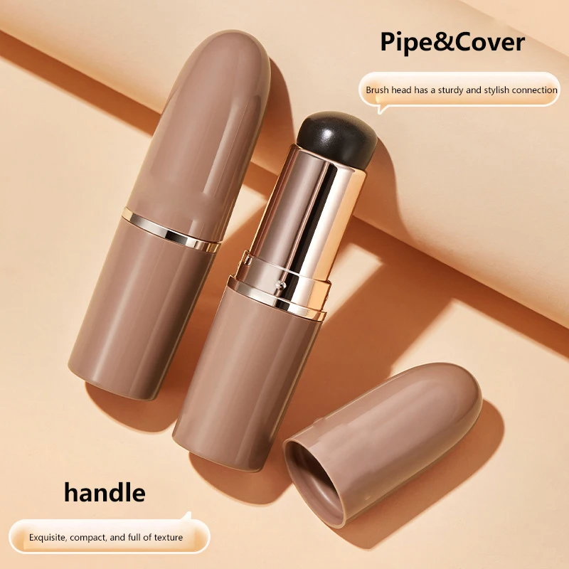 Q Bullet Round Head Silicone Angled Concealer Brush Like Fingertips Q Soft Portable Silicone Lip Brush Lipstick Brush