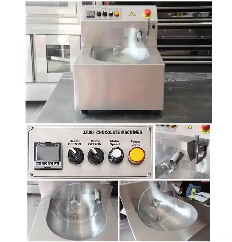 Industrial Chocolate Tempering hine New Trend 8/15/30 Kg Per Hour for Nuts Fruit Milk Flour Water