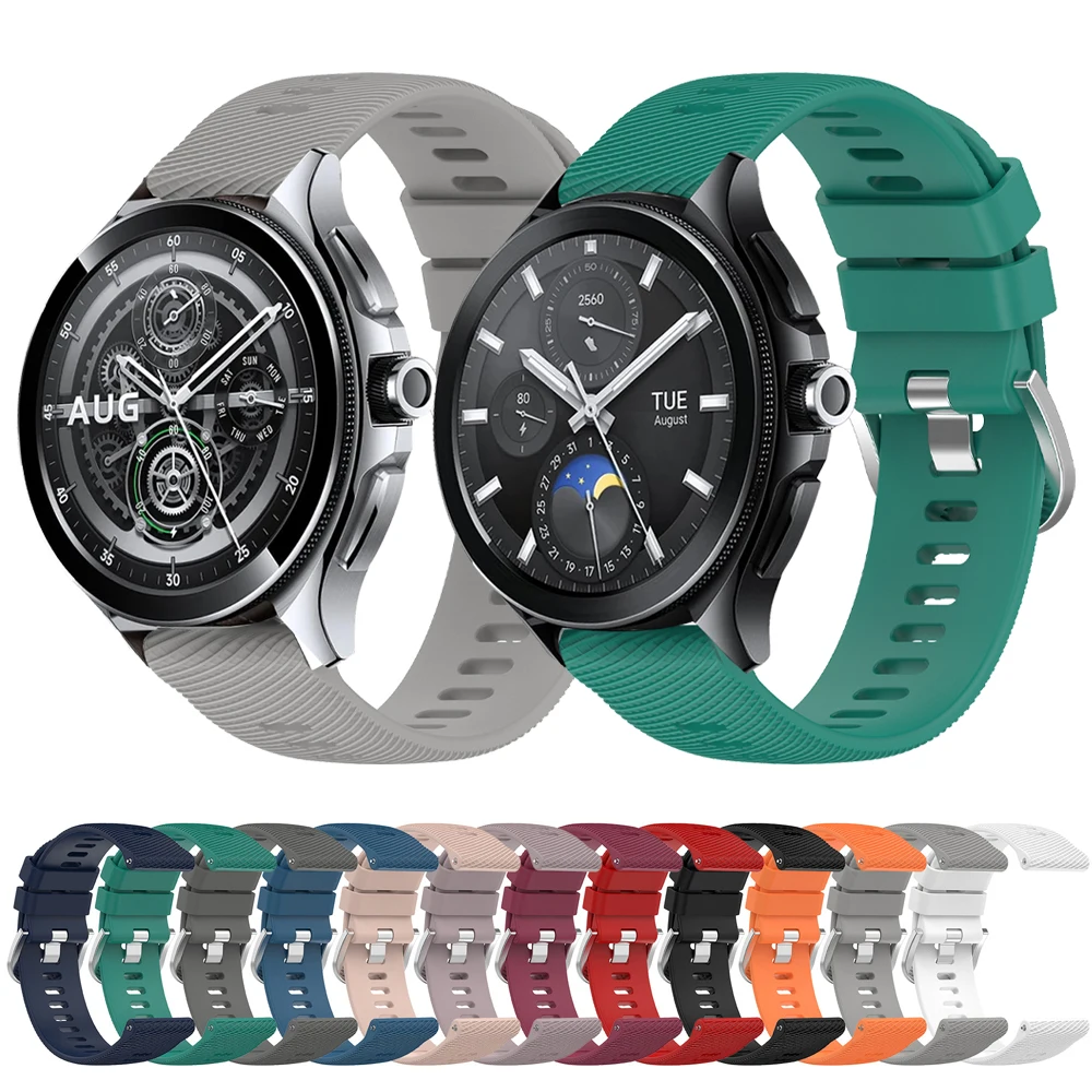 22mm Soft Silicone Strap For Xiaomi Watch 2 Pro / S4 S3 S2 46MM/ S1 Active/ Mi Watch Color 2 Band Replacement Wristband Bracelet