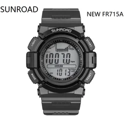 SUNROAD yeni 715A spor saat altimetre erkek dijital saatler erkekler için balıkçılık saat 3ATM su geçirmez mevcut Reloj Hombre