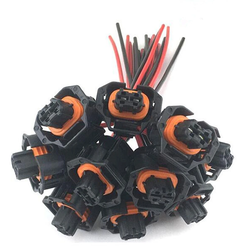 1/5/10/20/50/100pcs/lot 2 Pin/Way Female Diesel Common Rail Injector Plug Socket Electric Connector Wire Cable Harness For BOSCH