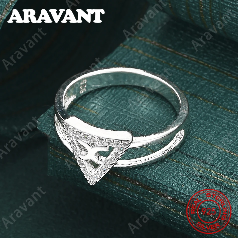 925 Sterling Silver Triangular Zirconia Ring - A Unique And Versatile Gift For Women, Perfect For Formal Occasions And Occasions