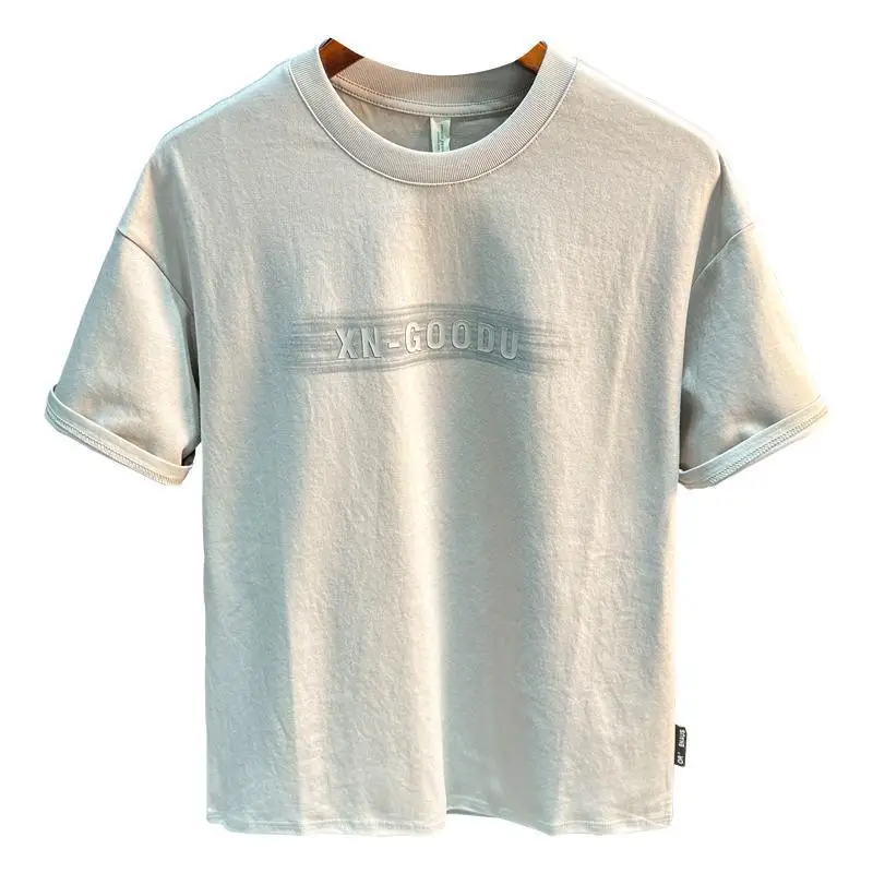 American High Street Loose Short Sleeve T-shirt for Men's Summer 2025 New Printed Men's Half Sleeve Top