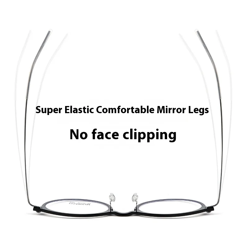 Lind Small Round Frame Myopia Glasses Men Ultra Light Titanium Prescription Eyeglasses Woman Nylon Optical Eyewear Fashion Gafas