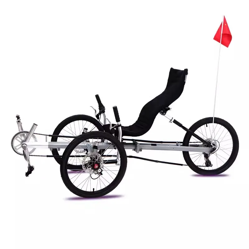 

Lying-down tricycle front and rear disc brakes Travel riding Lying-down cycling Leisure walking folding lying car