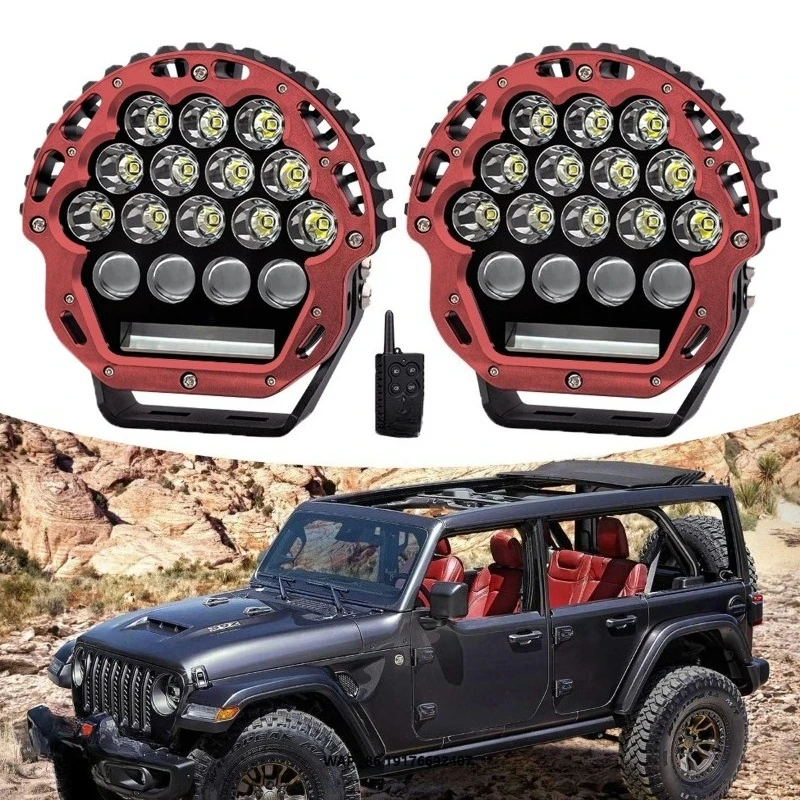 

FA200 Мощные светодиодные фары 630 Вт 12 В для внедорожников, прожектор 1159 м, беспроводное управление, внешнее освещение для авто