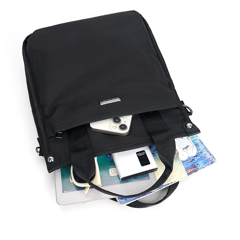 Men Shoulder Bag Water Resistant Oxford Material with Adjustable Strap Multi Zipper Pockets for Travel Shopping Casual Daily Use