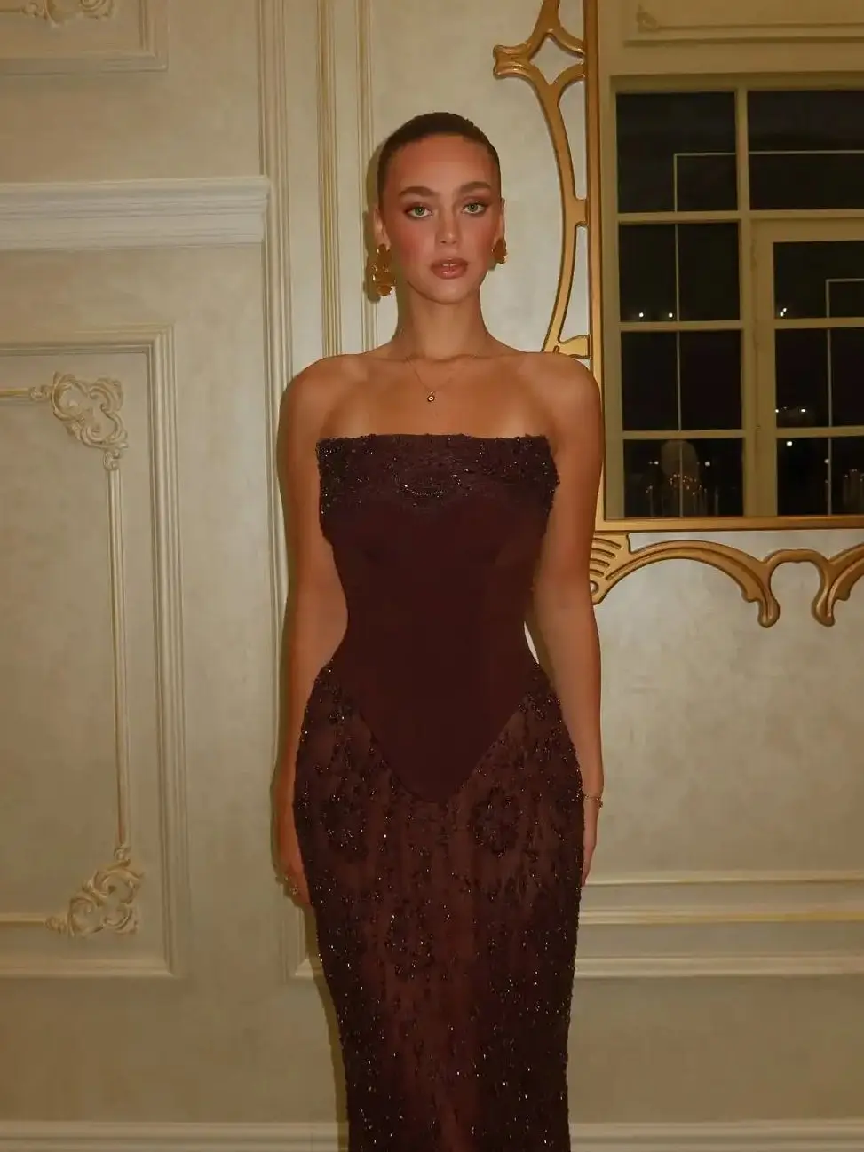 فساتين سهرة أنيقة من Ofherown مطرزة بالترتر والدانتيل بدون حمالات مشد حورية البحر فستان حفلات فيستدوس دي فييستا لحفلات الزفاف