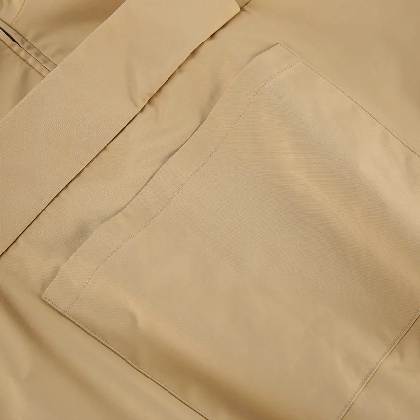 PG Women's Half-Zip Stand Collar Loose Jacket with PG Embroidery Pockets, Khaki Casual Workwear for Daily Commute image 3