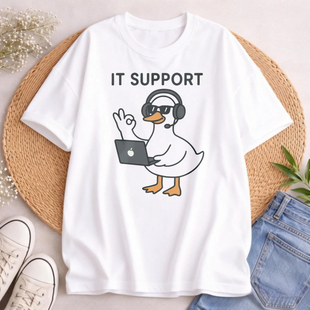 Funny IT Support Unisex T-shirt Humorous Computer Geek Tee Sarcastic Tech Nerd Top Programmer Gift IT Help Desk Shirt