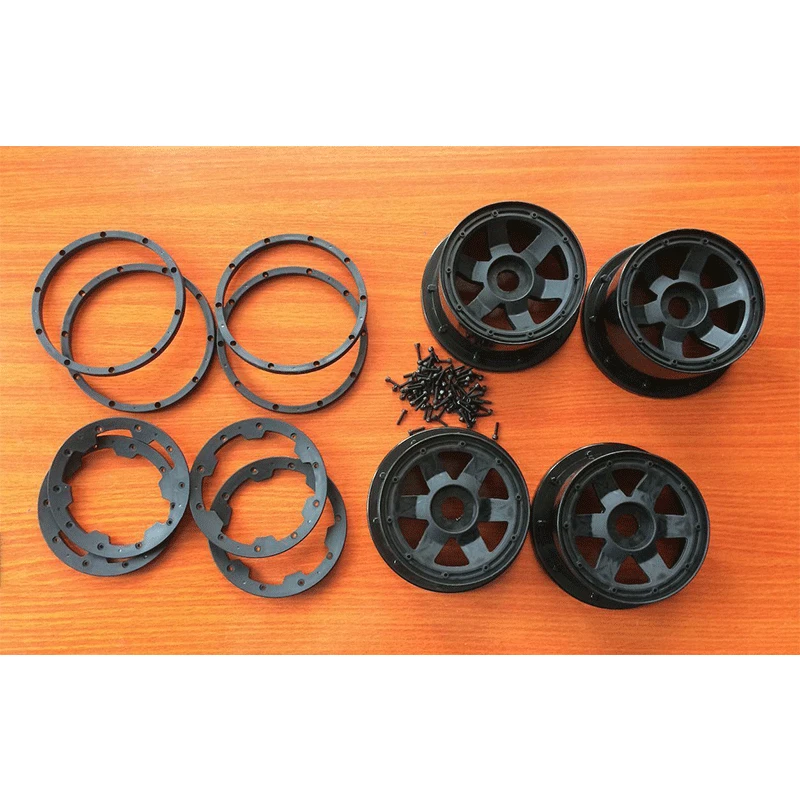 

Rc Model Plastic Wheel Hubs & Beadlocks Ring Set for 1/5 Hpi Rovan Kingmotor Baja 5t