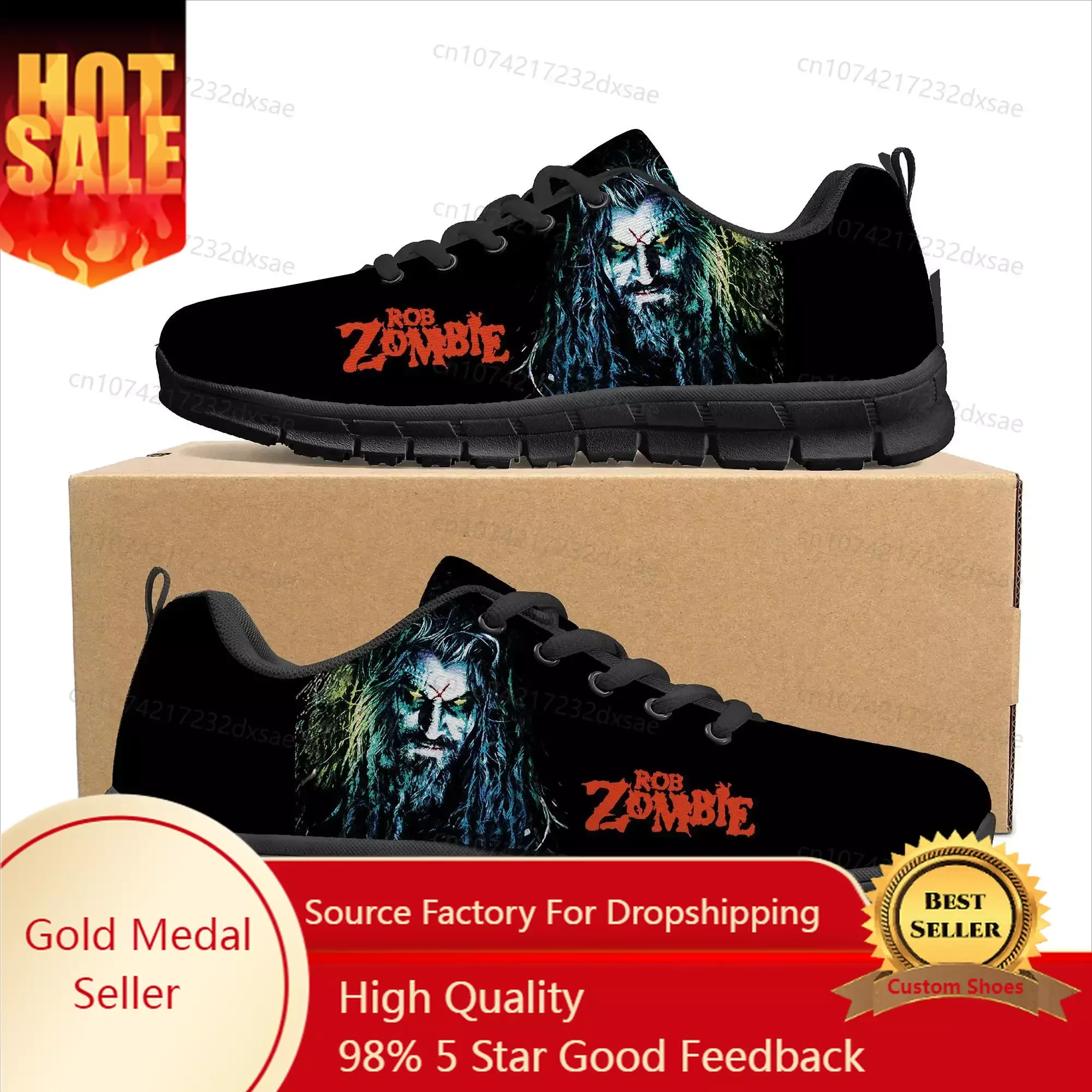 Rock Singer Rob Zombie Sports Shoes Mens Womens Teenager Kids Children Sneakers Casual Custom Shoes High Quality Couple Shoes