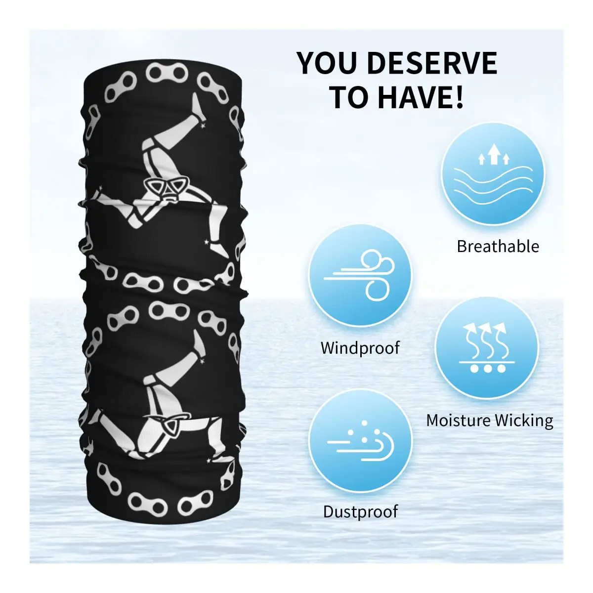 Isle Of Man TT Racing Motorcycle Bandana Neck Gaiter Printed Mask Scarf Multi-use Balaclava Running Unisex Adult All Season