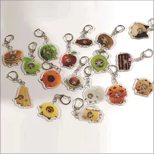 Phim hoạt hình hài hước Friut Head Resin Keychains dành cho nam và nữ, đầy màu sắc, ba lô xe hơi, túi trang trí, bộ phụ kiện thời trang, 7 PC 8 Keychain nhựa bán hàng chính - №8