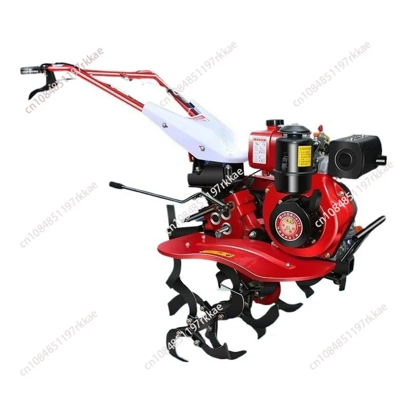 Diesel Air-Cooled Mini Cultivator Multifunctional Power Tiller for Weeding Rotary Tilling & Ditching