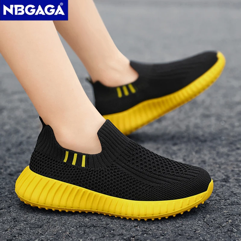 Kids Shoes Boys Running Sport Shoes Children Socks Sneakers Big Girls Breathable Mesh School Shoe Soft Sole Casual Walking Tenis