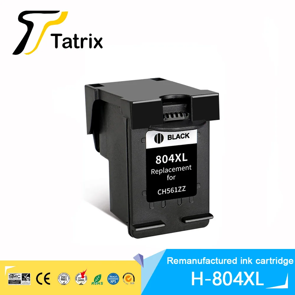 Tatrix HP804 XL 804XL Premium Remanufactured Color Inkjet Ink Cartridge for HP Envy Photo 6220/ 6222/6230/6252/7120/7130/ 7155