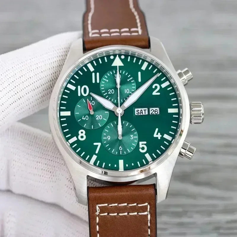 2025vip gloednieuw automatisch mechanisch herenhorloge roestvrij staal grote piloten Le Petit Prince blauw bruin lederen horloges