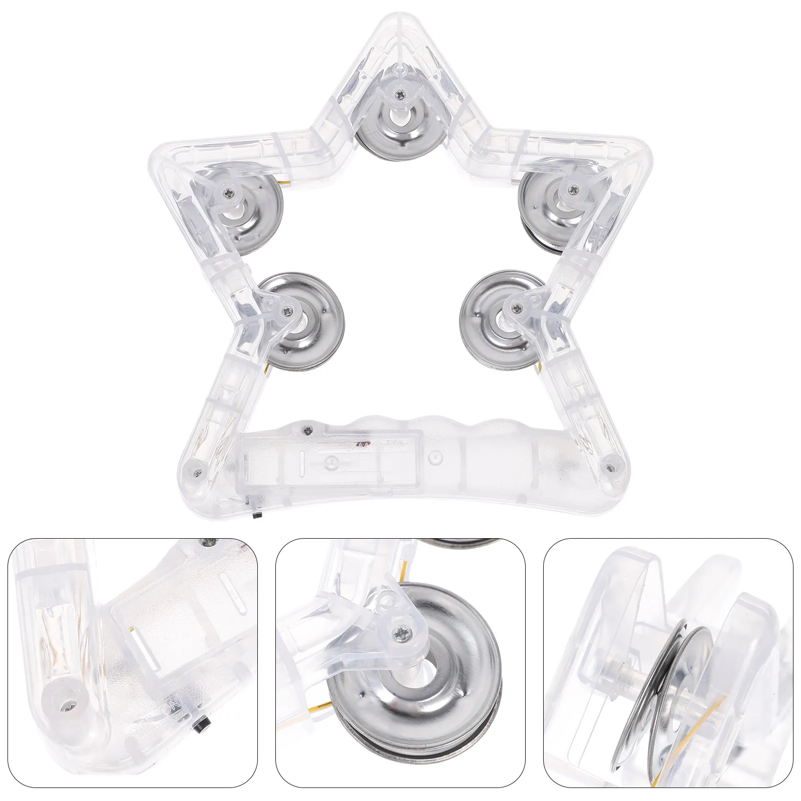 Tamburello Luminoso Lampeggiante, Gadget per Feste, Strumento Musicale a Percussione LED, Accessori Luminosi per Pista da Ballo per Bambini