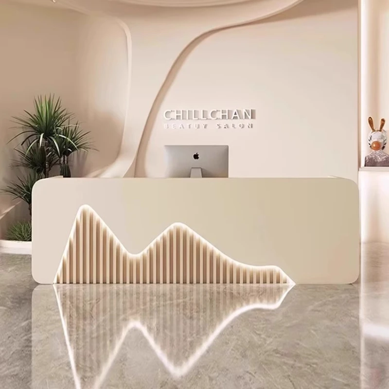 

Vintage Clothing Reception Desk Tables For Room Business Reception Desk Large Clinic Counter Theke Rezeption Modern Furniture