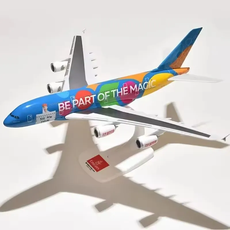 30CM Airplane Model A380 UAE EXPO Ver Airlines Airbus A380 Child Toy Plane Collected Gift Series for Collectible Display