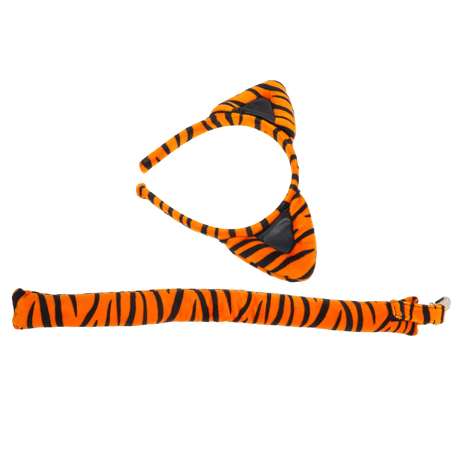 1 ensemble de bandeau et queue oreilles de tigre, ensemble de costumes, thème Animal Unique, accessoire de fête Cosplay pour Halloween, jeu de rôle habillé