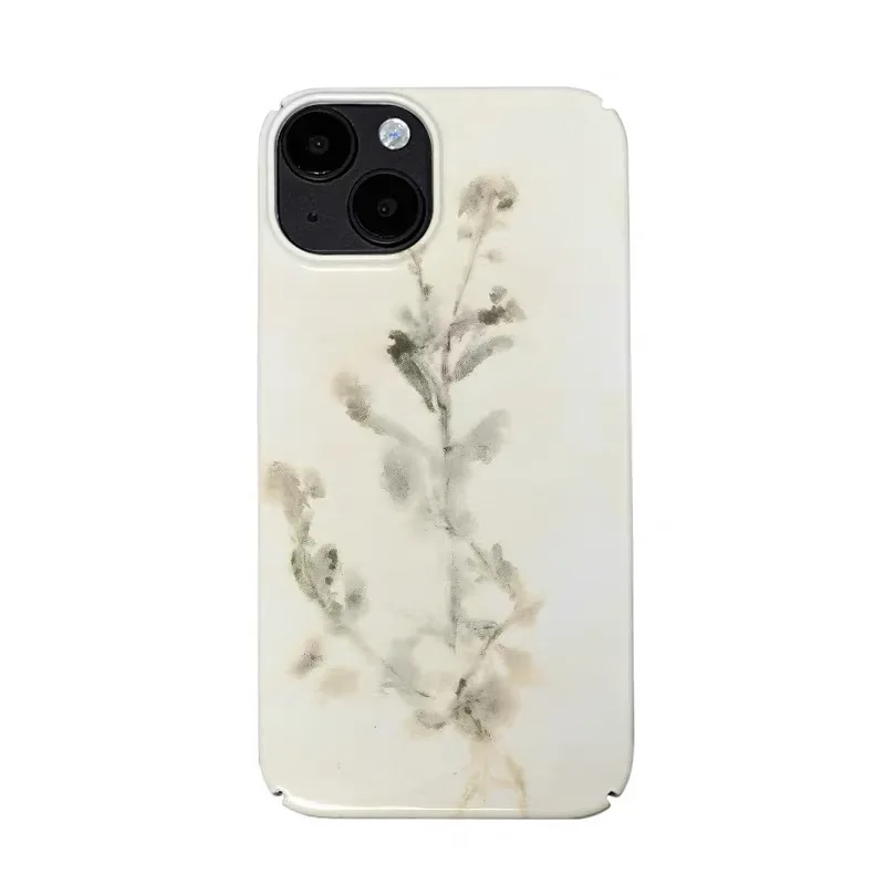 

Ins Korean White Grass Art Phone Case for IPHONE 17 Air 16E 15 PROMAX 14 Plus 13 12 MINI 11 PRO 16Plus XR XS Acrylic Phone Cover