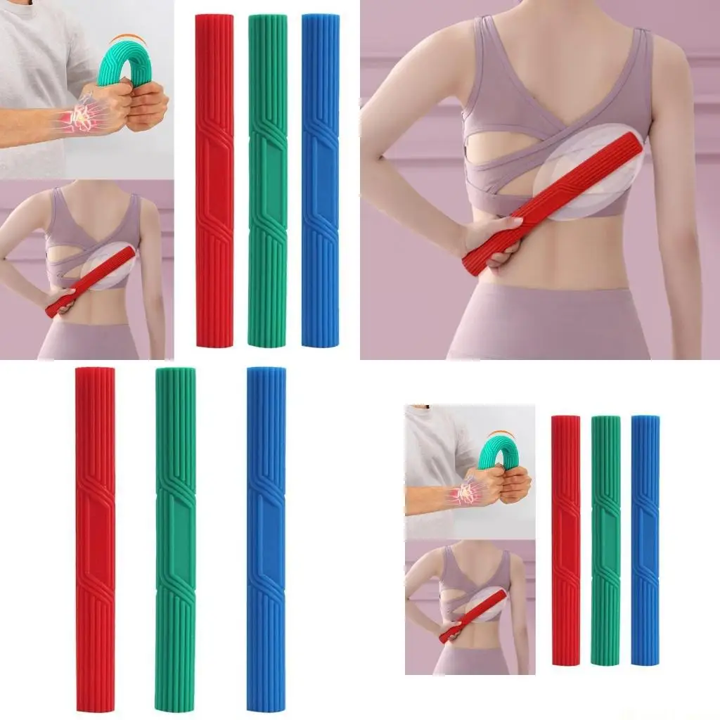 

31BE 3Pcs Resistance Twist Rod Nonslip Twisting Hand Exercise Rod Tennis Elbow Therapies Rod for Improve Grip Strength