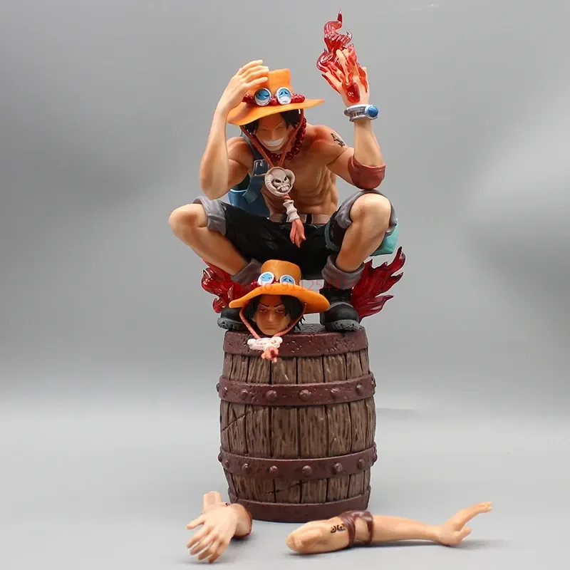 

25cm One Piece Portgas D Ace Gk Anime Figure Ace Action Doll Pvc Alcohol Barrel Statue Collection Model Toys Kids Birthday Gifts