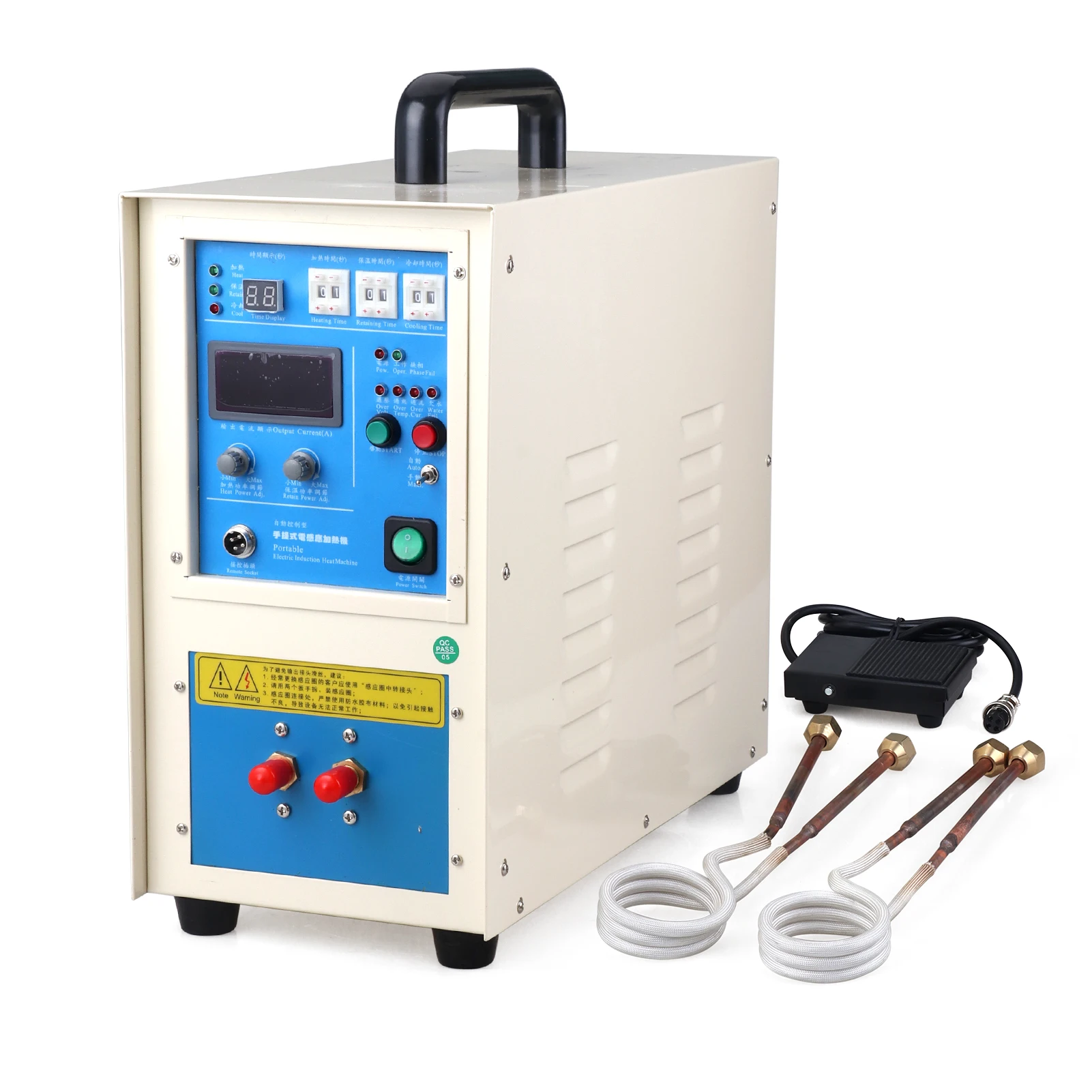 25 KW High Frequency Induction Heating Machine 380 V Three-Phase 30-100 KHz Small Welding Equipment for Copper Tube, Turning