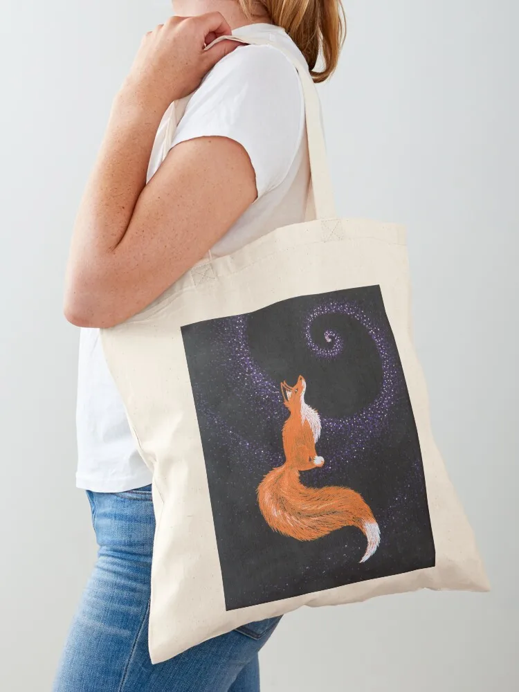 

Cosmic Fox Tote Bag shopper bags cute pouch bag Women's shopper tote bags aesthetic