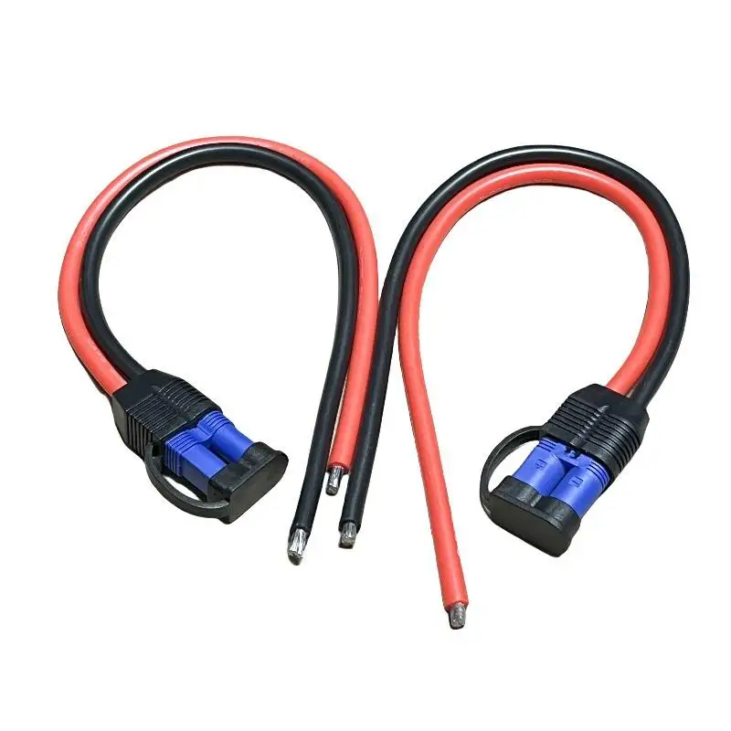 1PCS EC5 Connector 10AWG 100A Silicone Cable High Temperature Resistant Motorcycle Jump Starter Power Cord 30cm