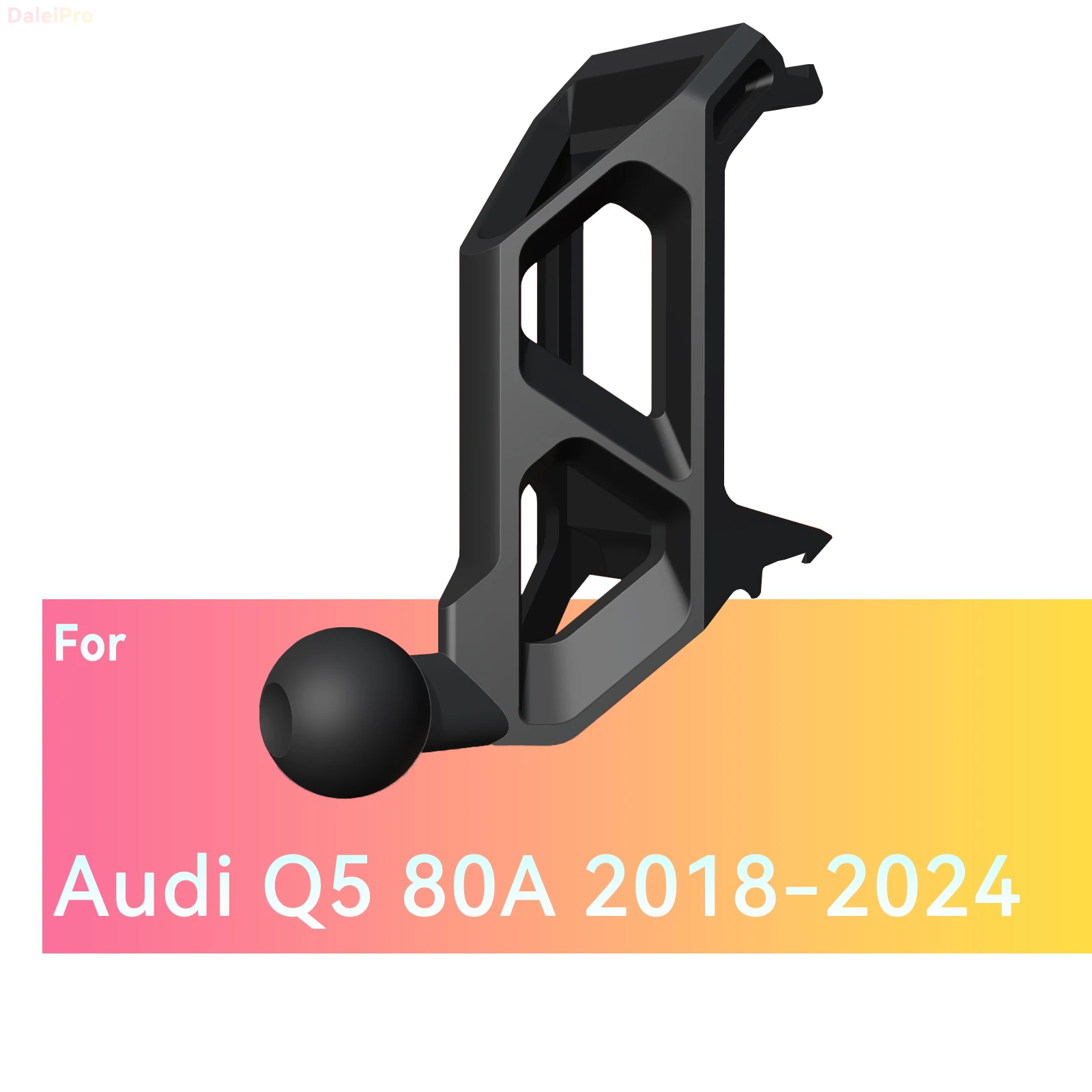 Maßgefertigte Magnetische Handyhalterung mit Luftstromkühlung für Audi Q5 SQ5 2018-2023 2024, 360° Drehbar ° Schwenkbare Armaturenbrett-Halterungsbasis – Detail 2