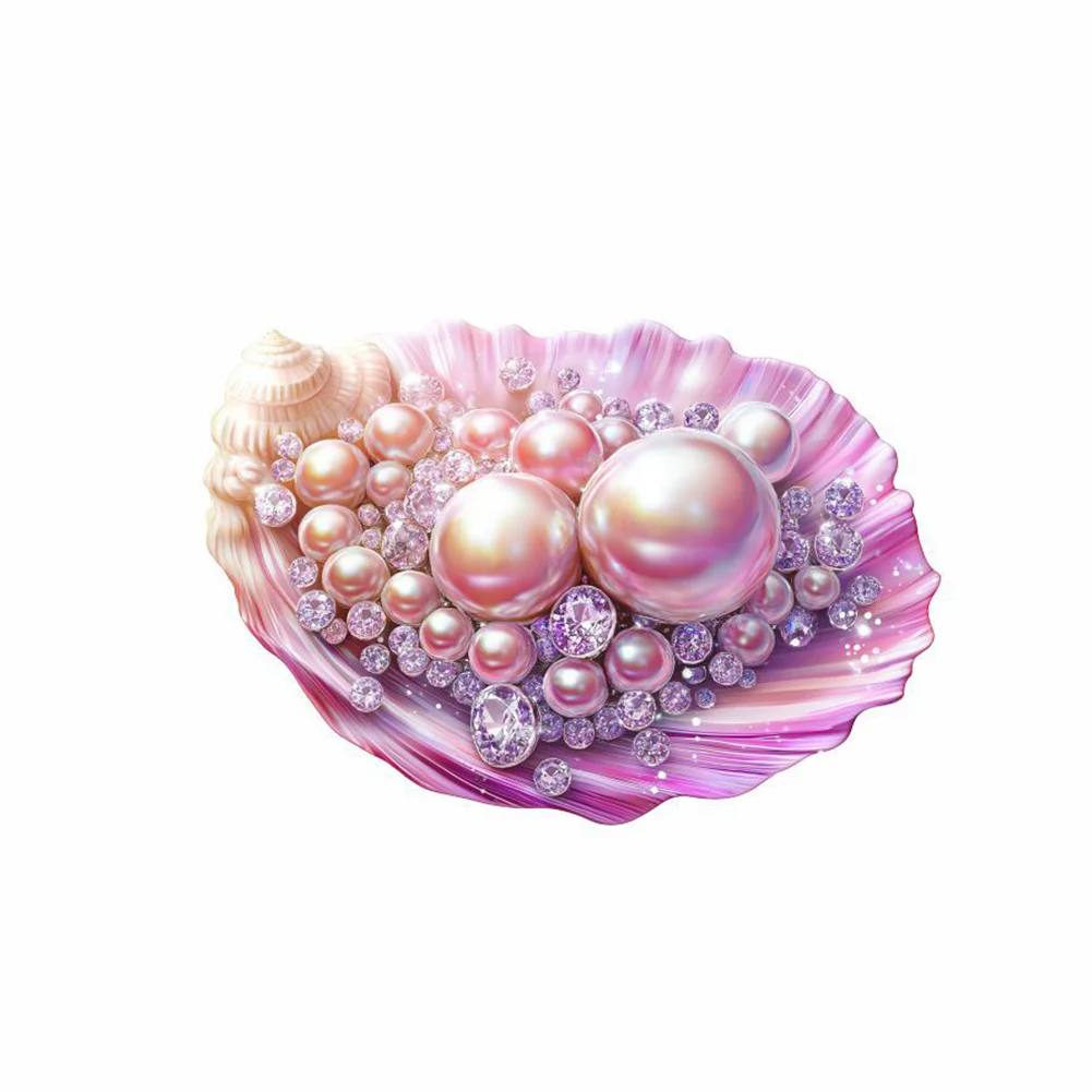 Bathroom Decor Pearl Shell Sticker Self-adhesive Backing Waterproof Material Luminous Pearl Finish Luminous Pearl Shell Stickers