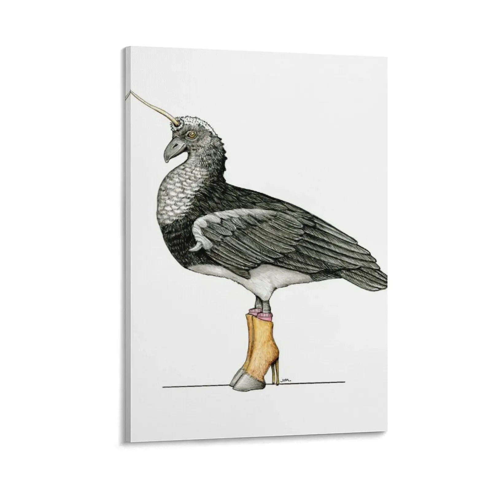 

Horned Screamer in Faux Horse Hoof Heels Canvas Painting interior paintings pictures for wall fashion wall paintings