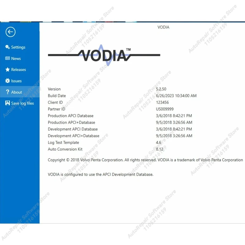 2018 Penta Diagnostic VODIA 5.2.50 لبرنامج المحركات الصناعية والبحرية Volv #5