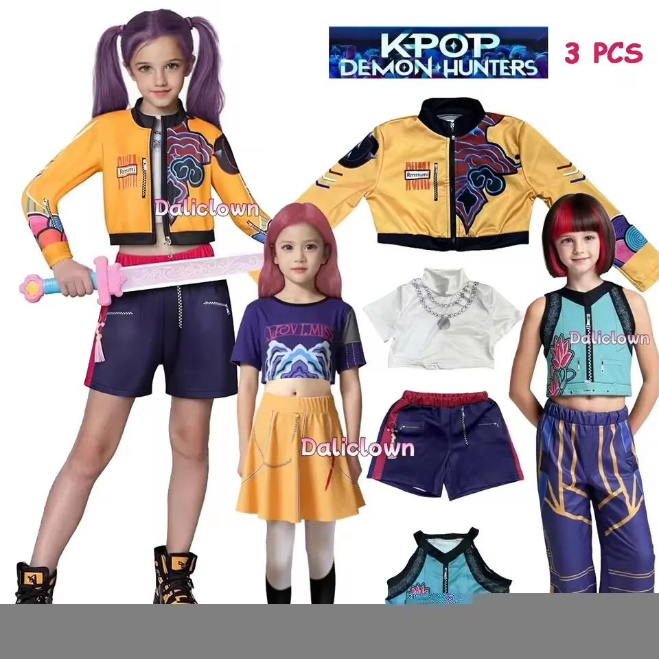 أزياء هنتركس KPop شيطان الصيادين ميرا زوي رومي التأثيرية للأطفال والرضع فستان حفلات أعياد الميلاد زي الرسوم المتحركة أزياء الهالوين #1