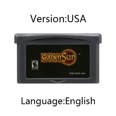 خرطوشة لعبة GBA Golden Sun Series ، بطاقة وحدة التحكم في ألعاب الفيديو ، الشمس الذهبية ، العمر الضائع ، 32 بت