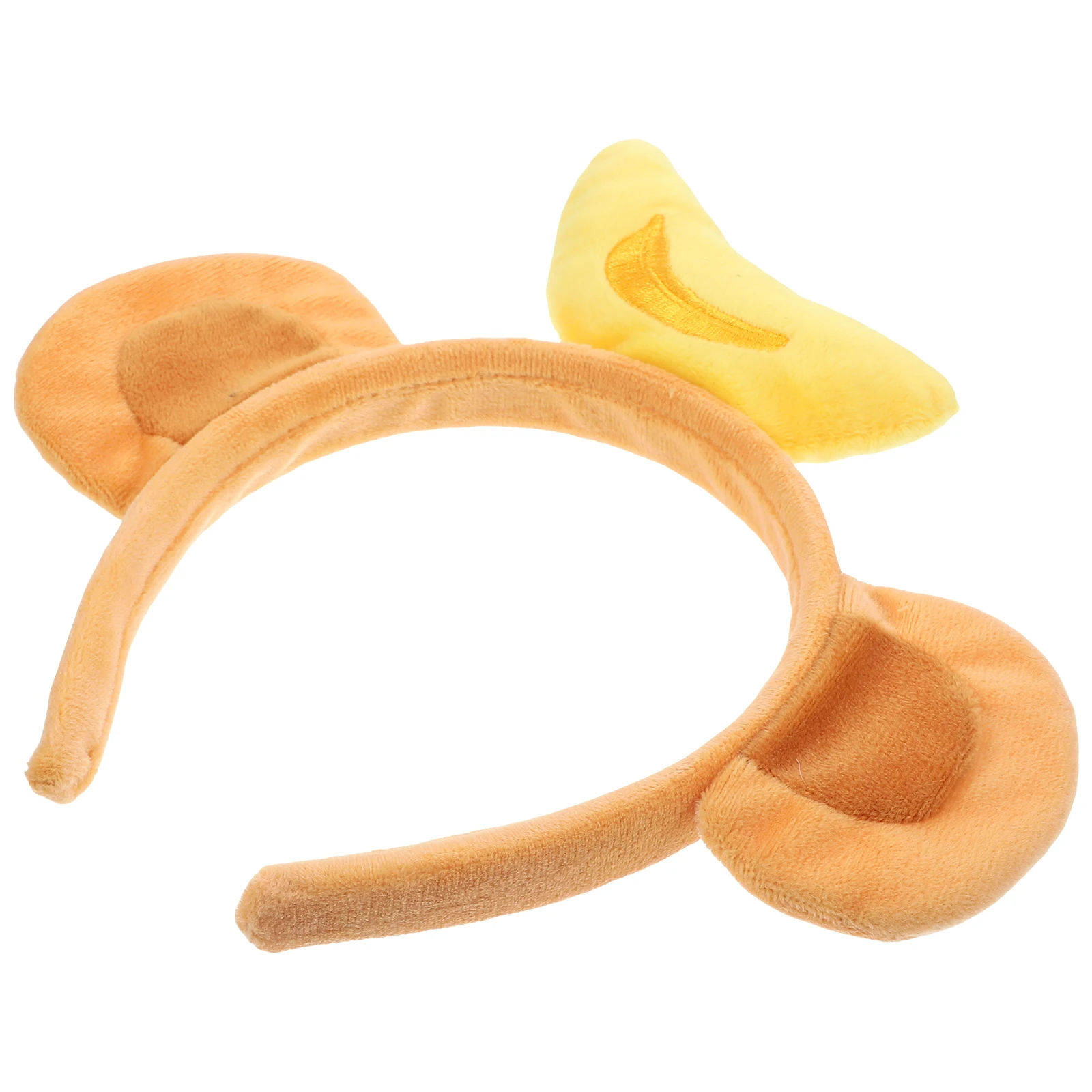 

Soft Monkey Ears Headband Halloween Christmas Ear Hair Accessory Costume Cosplay Festival Brown Banana Design
