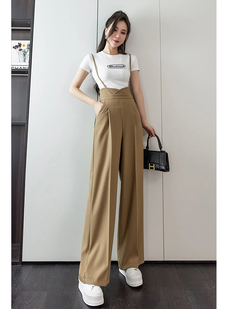 Summer Women\'s Casual All-match Fashion High Waist Slimming Wide-leg Suspenders Jumpsuit Women Elegance for Party Y2k Streetwear