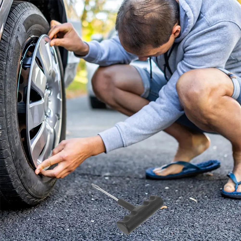 

3Pcs Tire Plug Repair Kit Heavy Duty Fast Easy Tubeless Tire Repair Tool Set for Car Motorcycle Bike Flat Tires