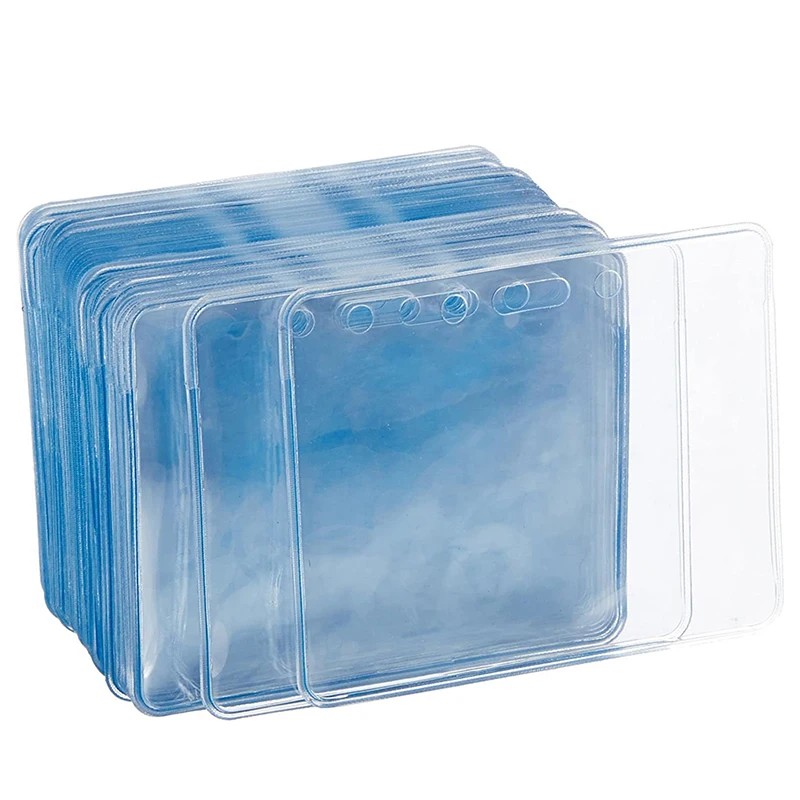 10 個透明 ID カードホルダー防水 ID カードホルダーバッジ密封された文書保護学用品ナースアクセサリー