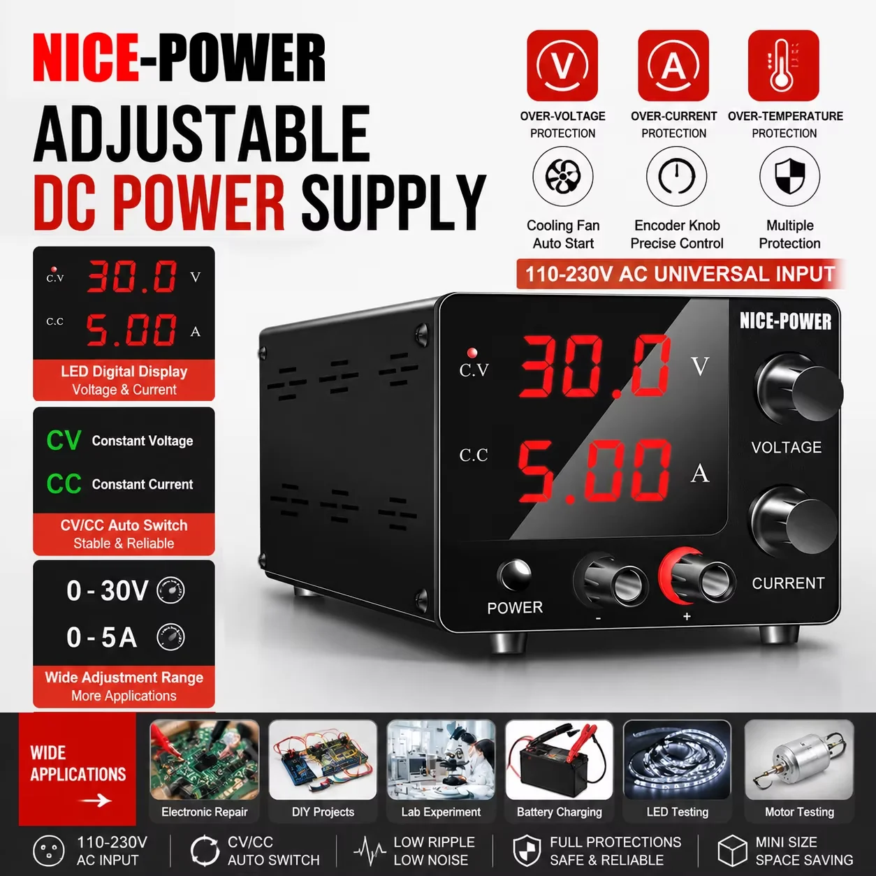 mini-bench-power-supply-30v-adjustable-dc-power-supply-5a-ac-110-240v-cv-cc-lab-power-supply-for-electronics-repair-diy-projects